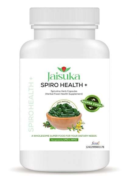 Organic spirulina powder in eco-friendly packaging